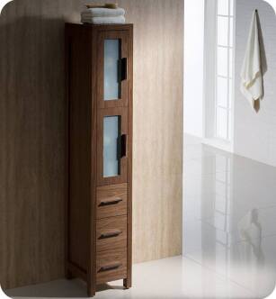 Fresca FST6260WB Torino Tall Bathroom Linen Side Cabinet in Walnut Brown