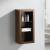 Fresca FST8130WG Wenge Brown Bathroom Linen Side Cabinet with 2 Glass Shelves