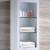 Fresca FST8130WH White Bathroom Linen Side Cabinet with 2 Glass Shelves