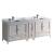 Fresca FCB20-361236AW-CWH-U Oxford 84" Antique White Traditional Double Sink Bathroom Cabinets with Top & Sinks