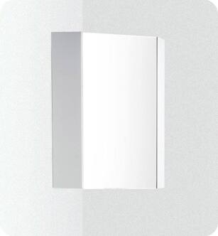 Fresca FMC5082WH Coda 14" White Corner Medicine Cabinet with Mirror Door