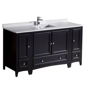 Fresca FCB20-123612ES-U Oxford 60" Espresso Traditional Bathroom Cabinets with Top & Sink