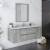 Fresca FVN31-123012ASH Formosa 54" Wall Hung Modern Bathroom Vanity with Mirror in Ash