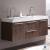 Fresca FCB8013GO-I Opulento 54" Gray Oak Modern Double Sink Bathroom Cabinet with Integrated Sinks