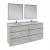 Fresca FVN31-3636ASH-FC Fresca Formosa 72" Floor Standing Double Sink Modern Bathroom Vanity with Mirrors in Ash