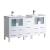 Fresca FCB62-241224WH-I Torino 60" White Modern Double Sink Bathroom Cabinets wIith Integrated Sinks