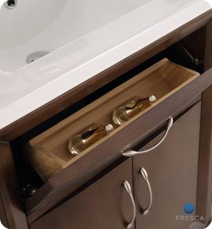 Fresca FVN2124AC Cambridge 24" Antique Coffee Traditional Bathroom Vanity with Mirror