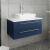 Fresca FCB6130RBL-VSL-CWH-V Lucera 30" Blue Wall Hung Modern Bathroom Cabinet with Top & Vessel Sink