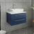 Fresca FCB6124RBL-VSL-CWH-V Lucera 24" Blue Wall Hung Modern Bathroom Cabinet with Top & Vessel Sink