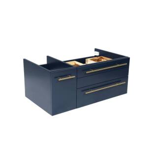 Fresca FCB6136RBL-VSL-R Lucera 36" Blue Wall Hung Vessel Sink Modern Bathroom Cabinet - Right Version