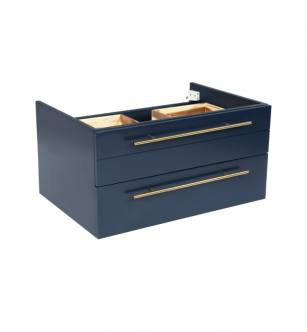 Fresca FCB6130RBL-VSL Lucera 30" Blue Wall Hung Vessel Sink Modern Bathroom Cabinet