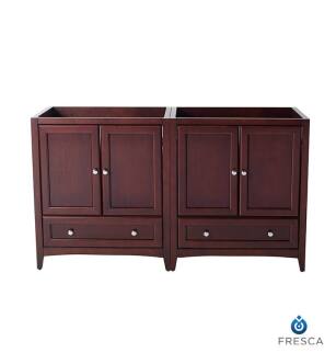 Fresca FCB20-3030MH Oxford 59" Mahogany Traditional Double Sink Bathroom Cabinets