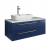 Fresca FCB6136RBL-VSL-L-CWH-V Lucera 36" Blue Wall Hung Modern Bathroom Cabinet with Top & Vessel Sink - Left Version