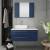 Fresca FVN6136RBL-VSL-L Lucera 36" Blue Wall Hung Vessel Sink Modern Bathroom Vanity with Medicine Cabinet - Left Version