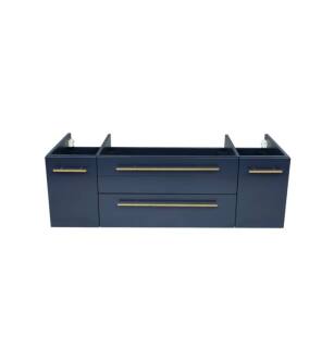 Fresca FCB6148RBL-UNS Lucera 48" Blue Wall Hung Undermount Sink Modern Bathroom Cabinet