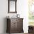 Fresca FVN2236AC Kingston 37" Antique Coffee Traditional Bathroom Vanity with Mirror