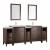 Fresca FVN21-84AC Cambridge 84" Antique Coffee Double Sink Traditional Bathroom Vanity with Mirror