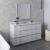 Fresca FVN31-123612RWH-FC Formosa 60" Floor Standing Modern Bathroom Vanity with Mirror in Rustic White