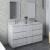 Fresca FVN31-241224RWH-FC Formosa 60" Floor Standing Double Sink Modern Bathroom Vanity with Mirrors in Rustic White