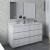 Fresca FVN31-3030RWH-FC Formosa 60" Floor Standing Double Sink Modern Bathroom Vanity with Mirrors in Rustic White