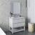 Fresca FVN3136RWH-FS Formosa 36" Floor Standing Modern Bathroom Vanity with Open Bottom & Mirror in Rustic White