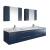 Fresca FVN6172RBL-UNS-D Lucera 72" Blue Wall Hung Double Undermount Sink Modern Bathroom Vanity with Medicine Cabinets