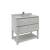 Fresca FCB3136ASH-FS-CWH-U Formosa 36" Floor Standing Open Bottom Modern Bathroom Cabinet with Top & Sink in Ash With Countertop: Fresca 36" Countertop with Undermount Sink - White Quartz | 1-Hole Faucet Drilling