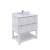 Fresca FCB3130RWH-FS-CWH-U Formosa 30" Floor Standing Open Bottom Modern Bathroom Cabinet with Top & Sink in Rustic White With Countertop: Fresca 30" Countertop with Undermount Sink - White Quartz | 1-Hole Faucet Drilling