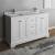 Fresca Windsor 60" Matte White Traditional Double Sink Bathroom Cabinet with Top & Sinks