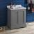 Fresca Windsor 30" Gray Textured Traditional Bathroom Cabinet with Top & Sink