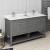 Fresca Manchester Regal 60" Gray Wood Veneer Traditional Double Sink Bathroom Cabinet with Top & Sinks