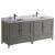 Fresca Oxford 72" Gray Traditional Double Sink Bathroom Cabinets with Top & Sinks