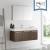 Fresca FVN8092GW Vista 48" Walnut Wall Hung Modern Bathroom Vanity with Medicine Cabinet