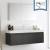 Fresca FVN8041BW Mezzo 59" Black Wall Hung Single Sink Modern Bathroom Vanity with Medicine Cabinet