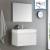 Fresca FVN8007WH Mezzo 30" White Wall Hung Modern Bathroom Vanity with Medicine Cabinet