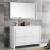 Fresca FVN8148WH-D Allier 48" White Modern Double Sink Bathroom Vanity with Mirror