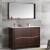 Fresca FVN8148WG-D Allier 48" Wenge Brown Modern Double Sink Bathroom Vanity with Mirror