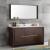 Fresca FVN8119WG-S Allier 60" Wenge Brown Modern Single Sink Bathroom Vanity with Mirror