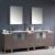 Fresca FVN62-96GO-UNS Torino 96" Double Sink Modern Bathroom Vanity with 3 Side Cabinets and Integrated Sinks in Gray Oak