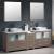 Fresca FVN62-361236GO-VSL Torino 84" Double Sink Modern Bathroom Vanity with Side Cabinet and Vessel Sinks in Gray Oak