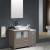 Fresca FVN62-3012GO-VSL Torino 42" Modern Bathroom Vanity with Side Cabinet and Vessel Sink in Gray Oak