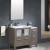 Fresca FVN62-3012GO-UNS Torino 42" Modern Bathroom Vanity with Side Cabinet and Integrated Sink in Gray Oak