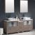 Fresca FVN62-301230GO-VSL Torino 72" Double Sink Modern Bathroom Vanity with Side Cabinet and Vessel Sinks in Gray Oak