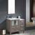 Fresca FVN62-2412GO-UNS Torino 36" Modern Bathroom Vanity with Side Cabinet and Integrated Sinks in Gray Oak