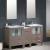 Fresca FVN62-241224GO-UNS Torino 60" Double Sink Modern Bathroom Vanity with Side Cabinet and Integrated Sinks in Gray Oak