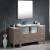 Fresca FVN62-123612GO-UNS Torino 60" Modern Bathroom Vanity with 2 Side Cabinets and Integrated Sink in Gray Oak