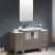 Fresca FVN62-123012GO-UNS Torino 54" Modern Bathroom Vanity with 2 Side Cabinets and Integrated Sink in Gray Oak