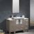 Fresca FVN62-122412GO-UNS Torino 48" Gray Oak Modern Bathroom Vanity with 2 Side Cabinets and Integrated Sink