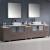 Fresca FVN62-108GO-VSL Torino 108" Double Sink Modern Bathroom Vanity with 3 Side Cabinets and Vessel Sinks in Gray Oak