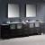 Fresca FVN62-108ES-UNS Torino 108" Double Sink Modern Bathroom Vanity with 3 Side Cabinets and Integrated Sinks in Espresso